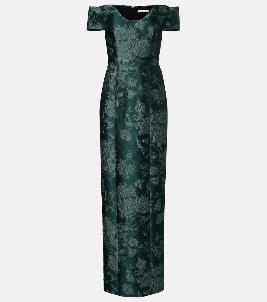Emilia Wickstead Aislinn floral cloqué bustier gown