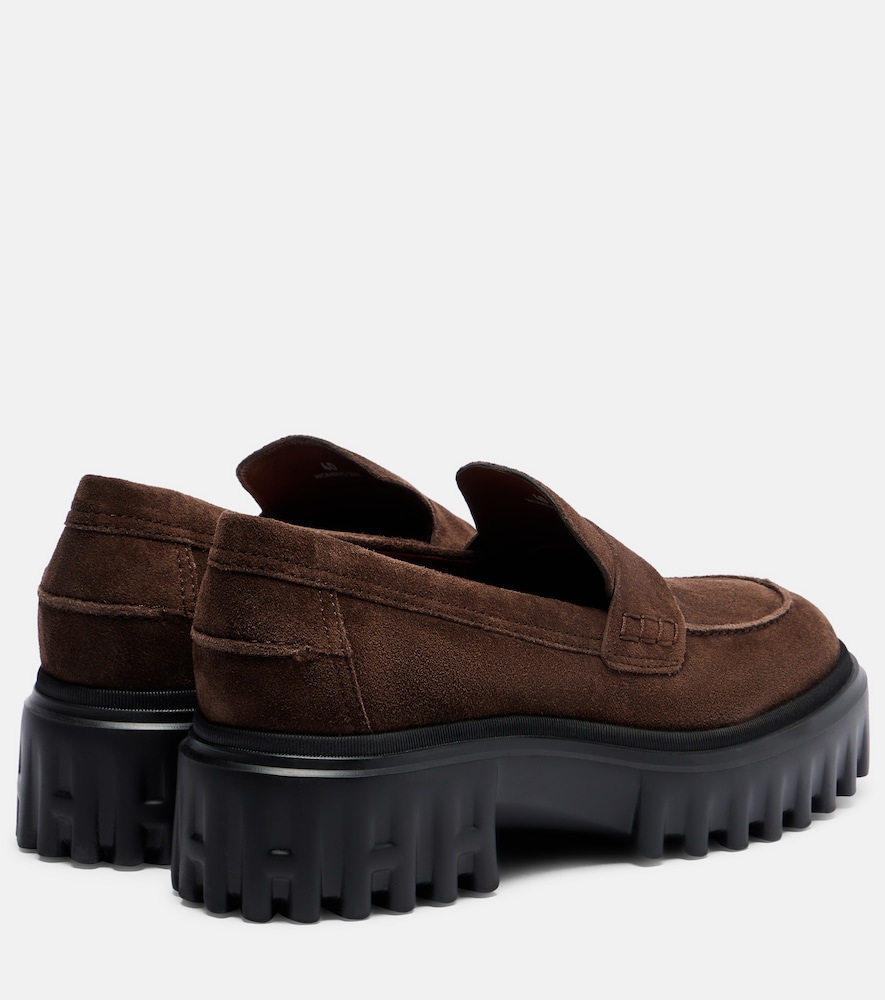  Hogan Hogan H700 Leather Platform Loafers 