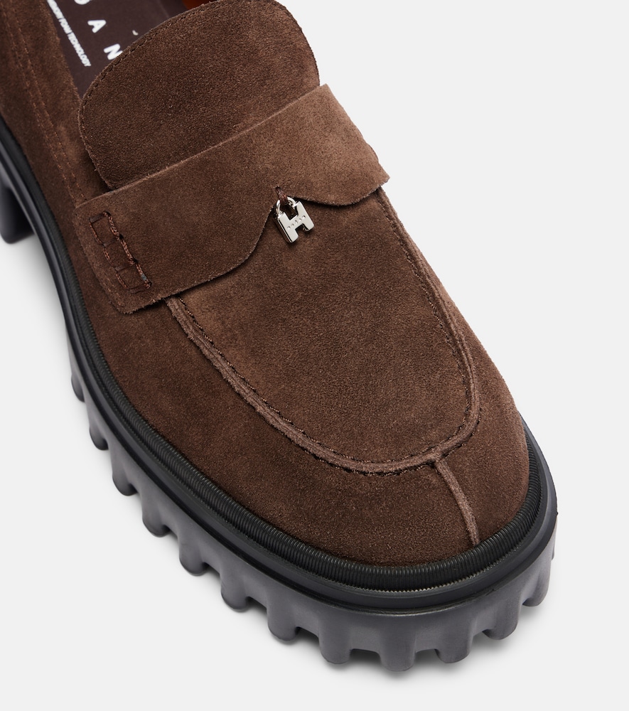  Hogan Hogan H700 Leather Platform Loafers 