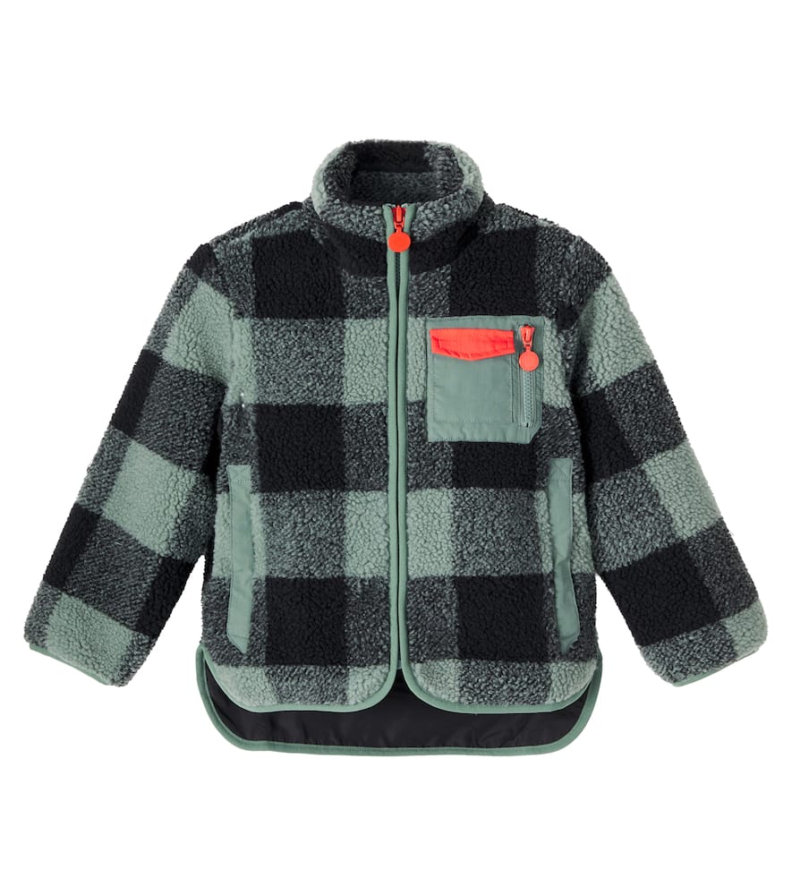 Stella Mccartney Checked Fleece Jacket In Green