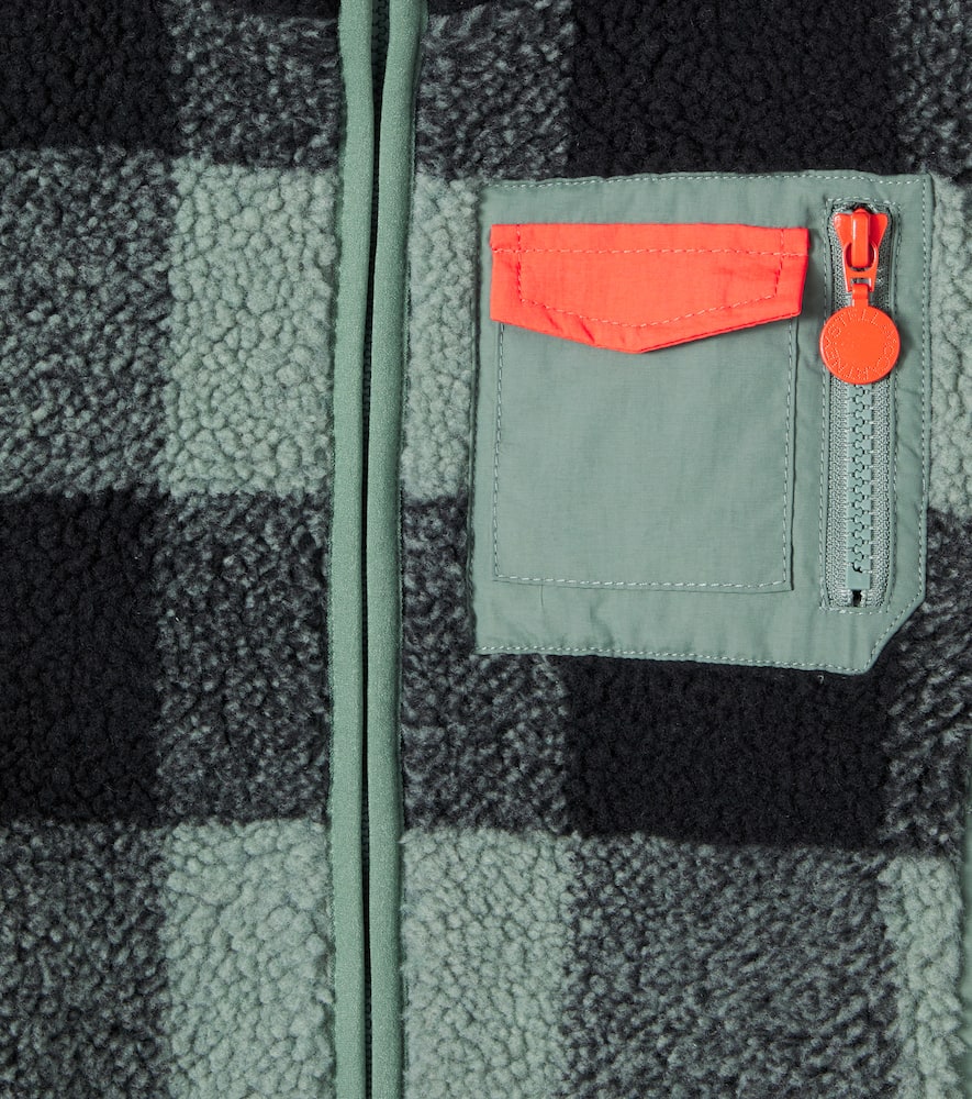 Stella Mccartney Checked Fleece Jacket In Green