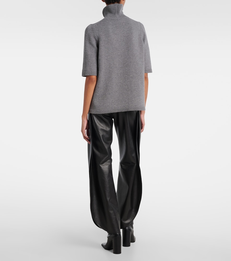  Alaia Alaã¯a High-rise Leather Barrel-leg Pants 