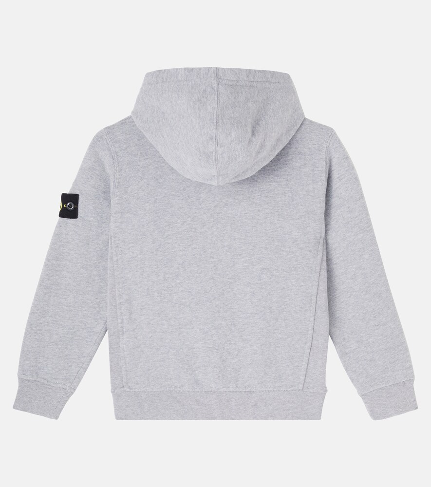  Stone Island Junior Stone Island Junior Compass Cotton Fleece Hoodie 