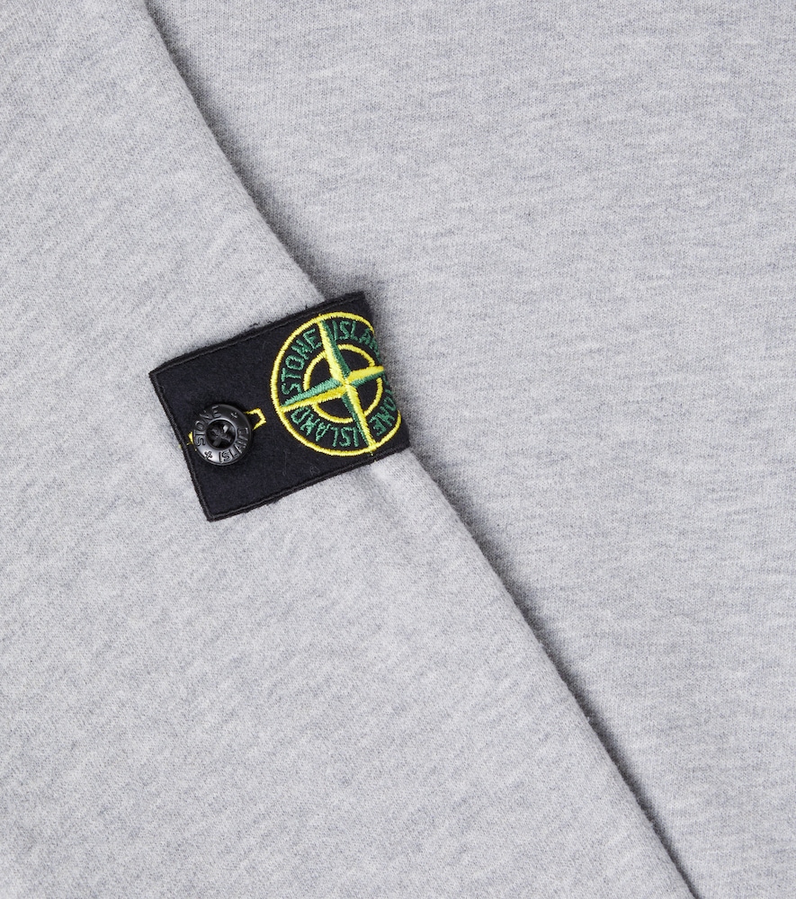  Stone Island Junior Stone Island Junior Compass Cotton Fleece Hoodie 
