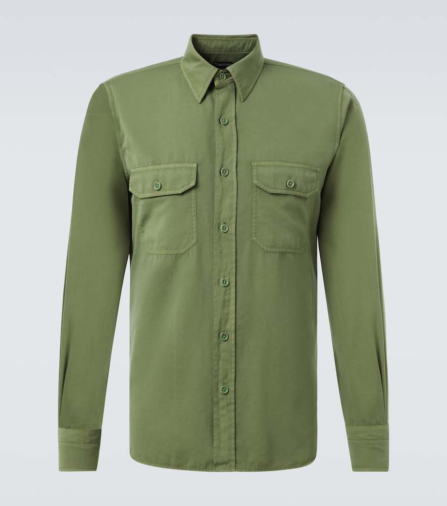 Tom Ford Men's Green Cotton And Silk Shirt UK Size 14,5 - Mytheresa