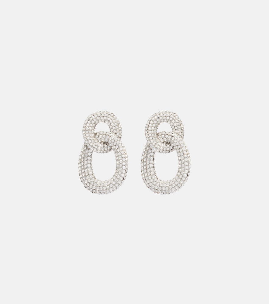 Self-Portrait Crystal-embellished drop earrings