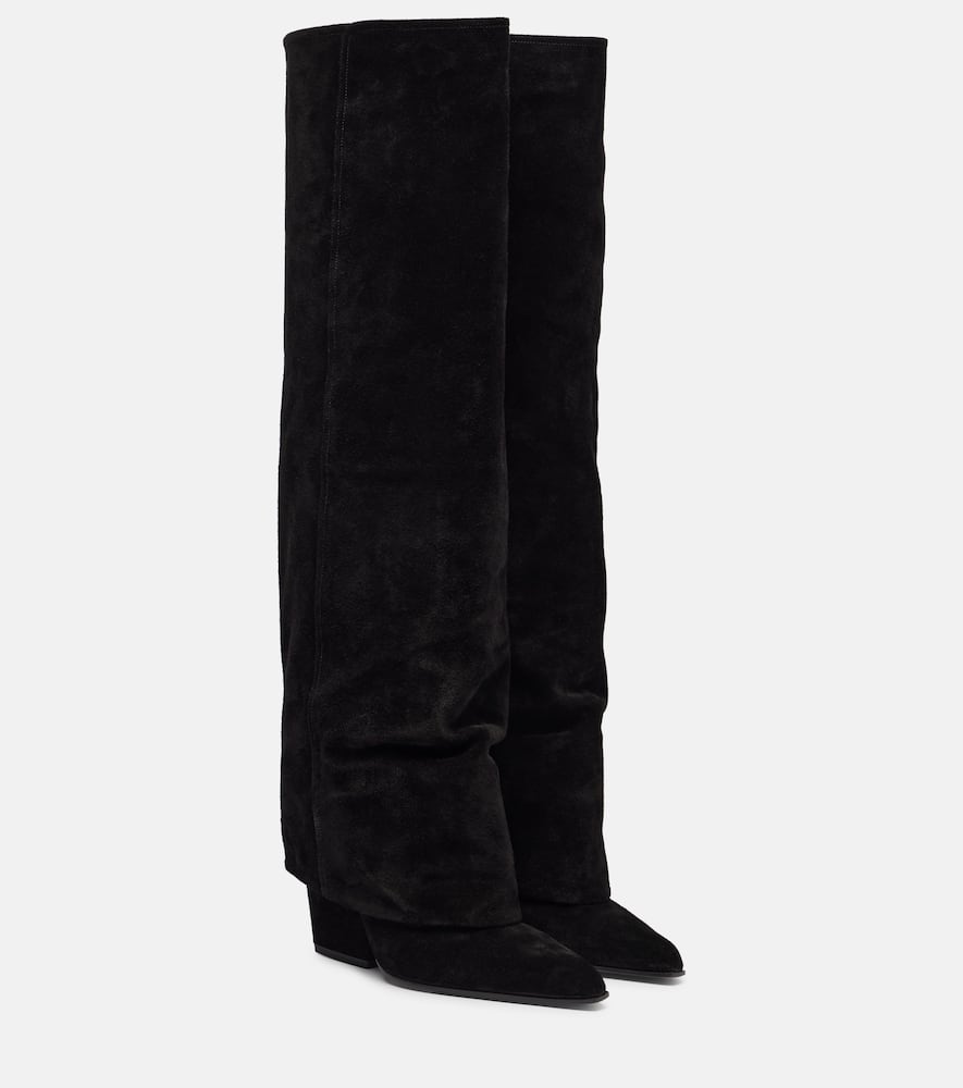 Paris Texas Jane 60 Suede Knee-high Boots In Black