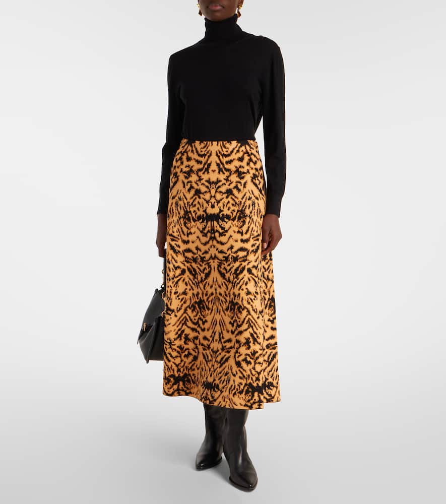 Ulla Johnson Lani Jacquard Midi Skirt In Multi