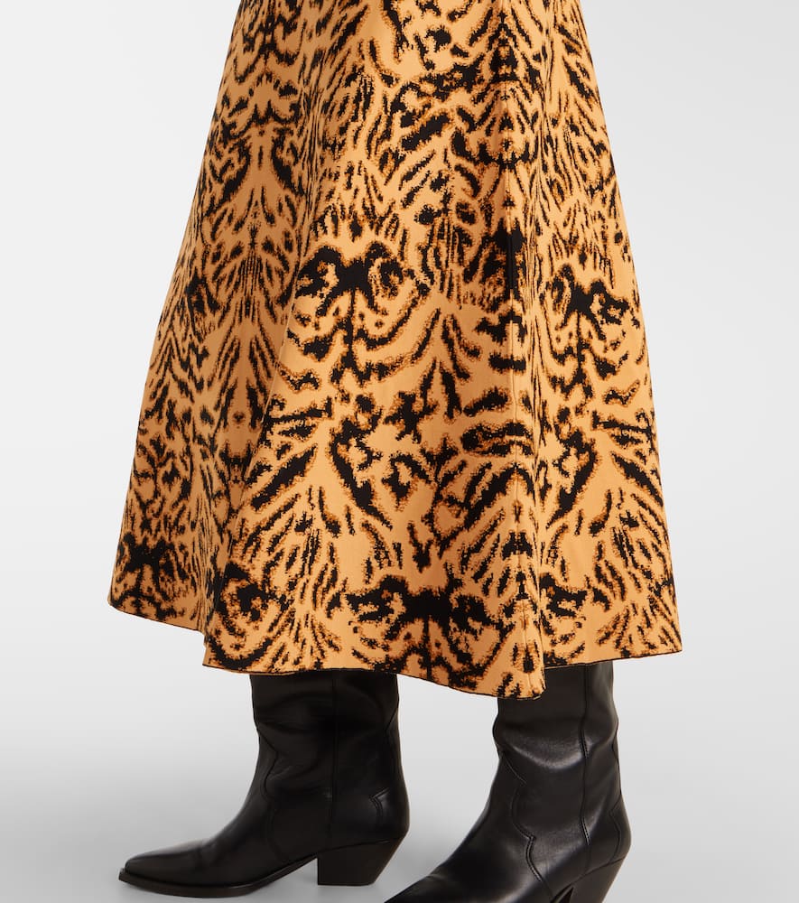 Ulla Johnson Lani Jacquard Midi Skirt In Multi