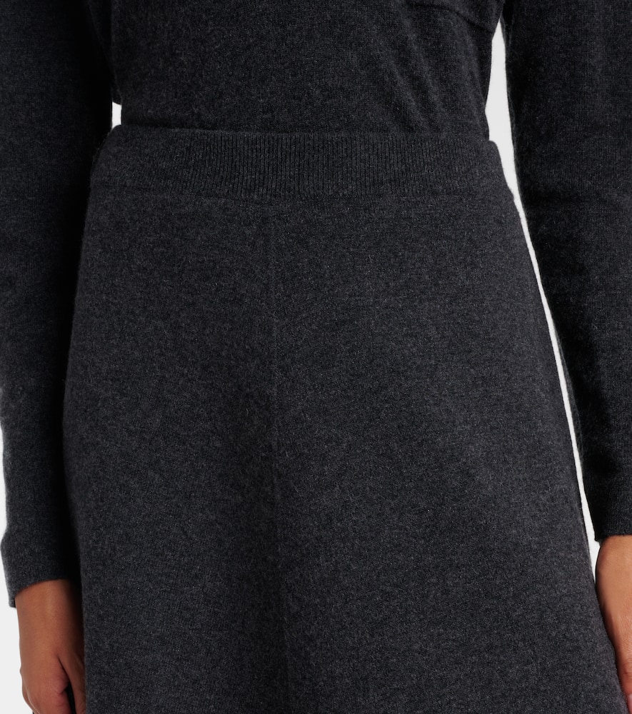 Jardin Des Orangers Wool And Cashmere Midi Skirt In Gray