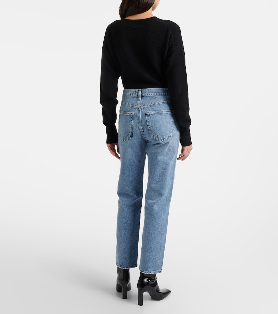 Agolde Valen High-rise Straight Jeans In Blue