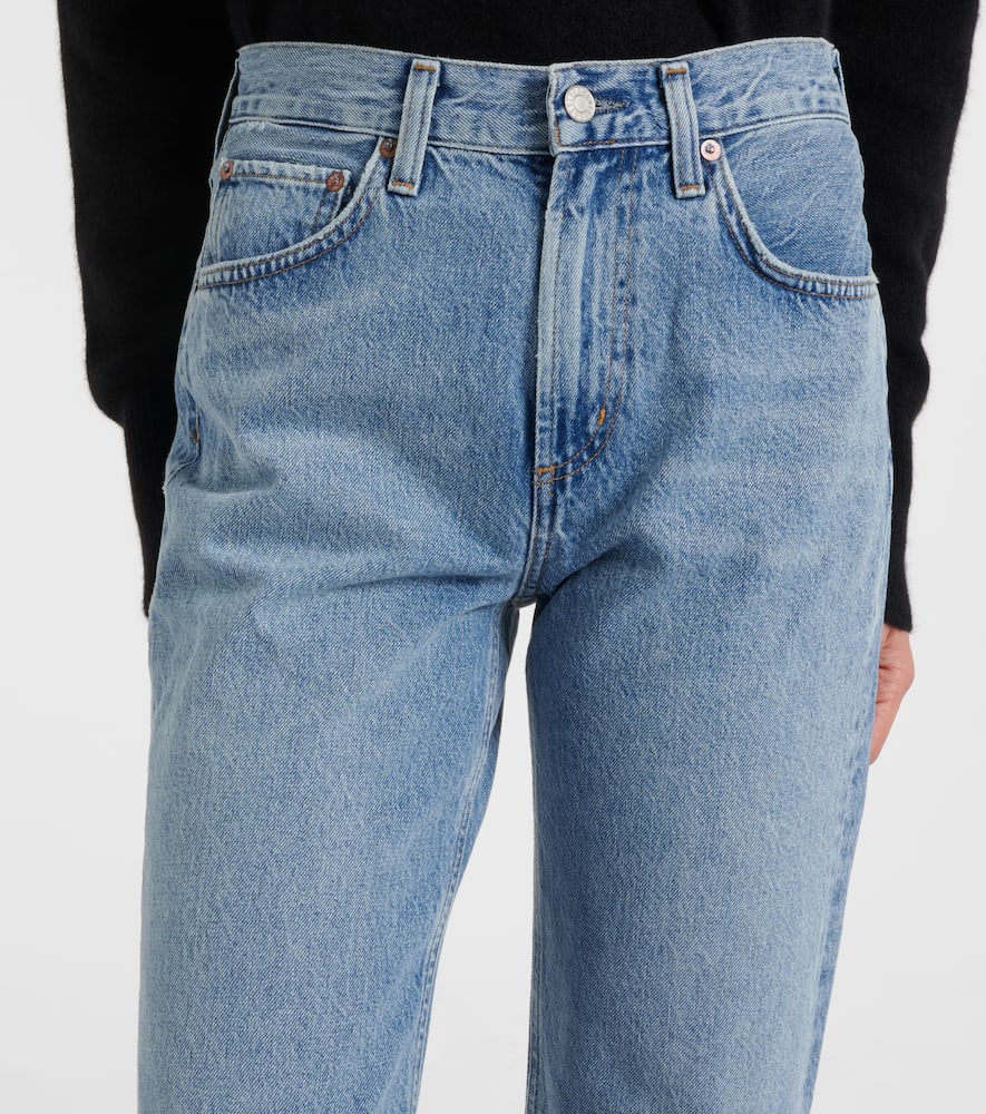 Agolde Valen High-rise Straight Jeans In Blue