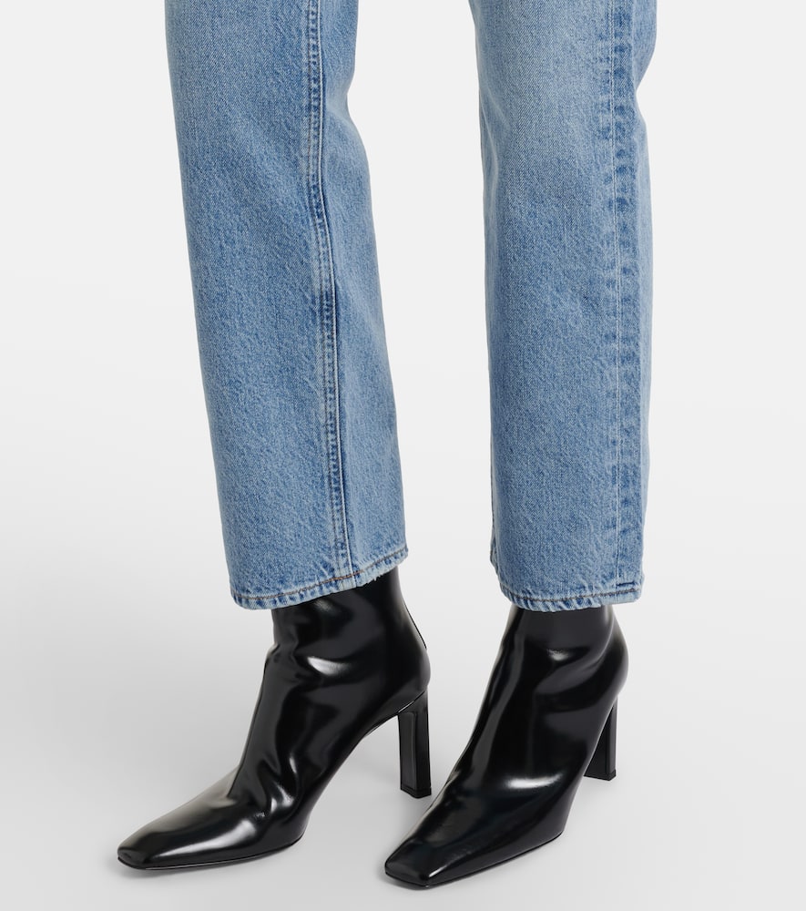 Agolde Valen High-rise Straight Jeans In Blue