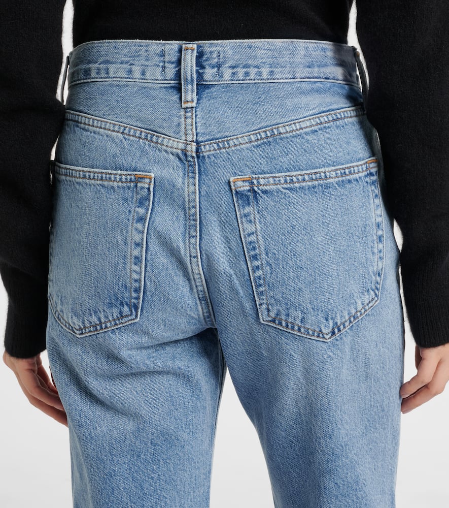 Agolde Valen High-rise Straight Jeans In Blue