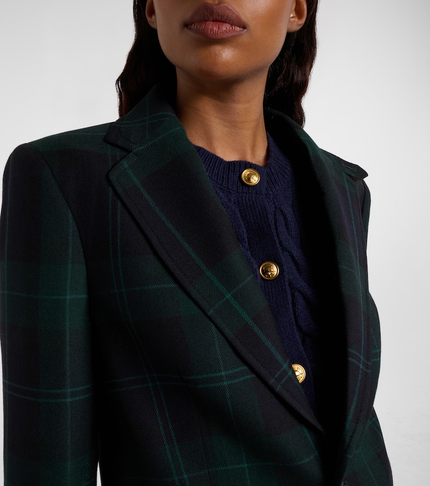 Polo Ralph Lauren Plaid Wool Blazer In Green