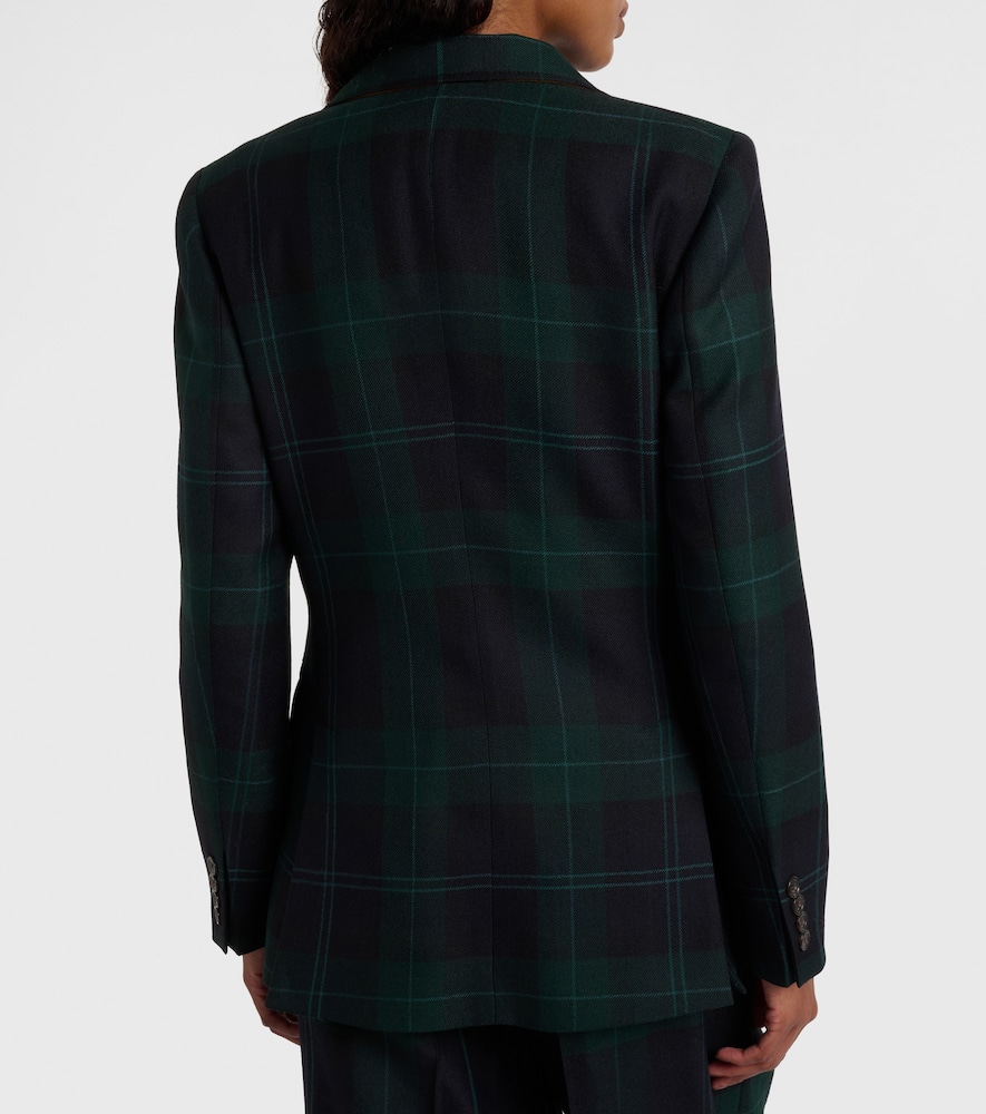 Polo Ralph Lauren Plaid Wool Blazer In Green