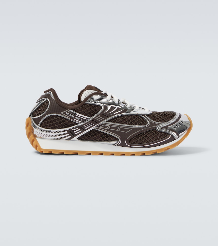 Bottega Veneta Men Fondant And Silver Technical Fabric And Mesh Orbit Sneakers In Multi