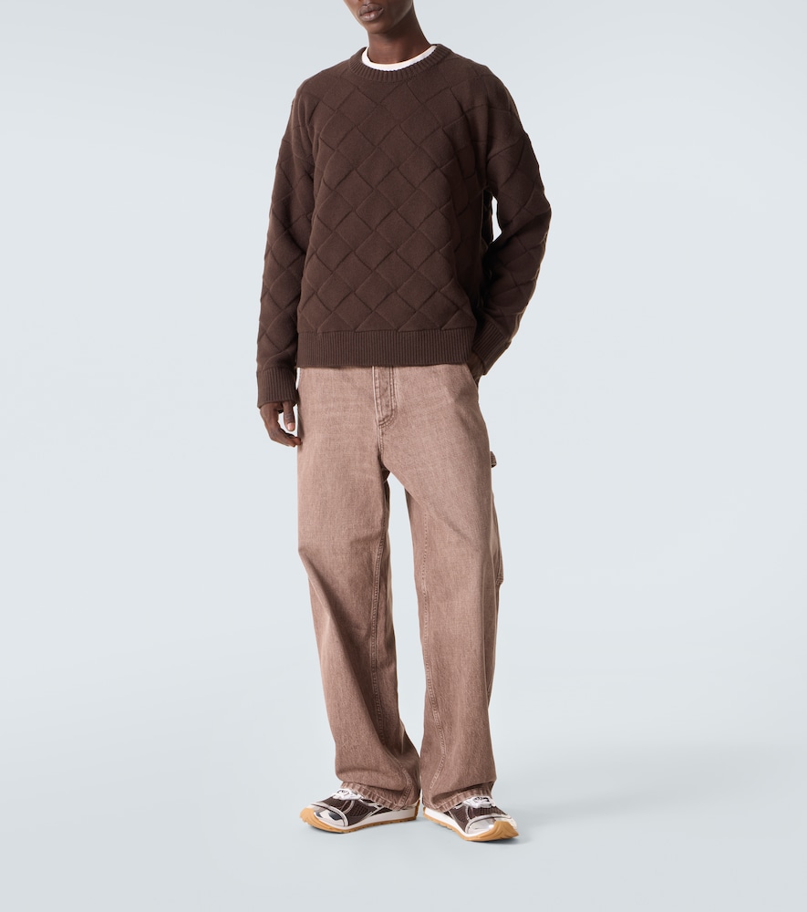 Bottega Veneta Men Fondant And Silver Technical Fabric And Mesh Orbit Sneakers In Multi