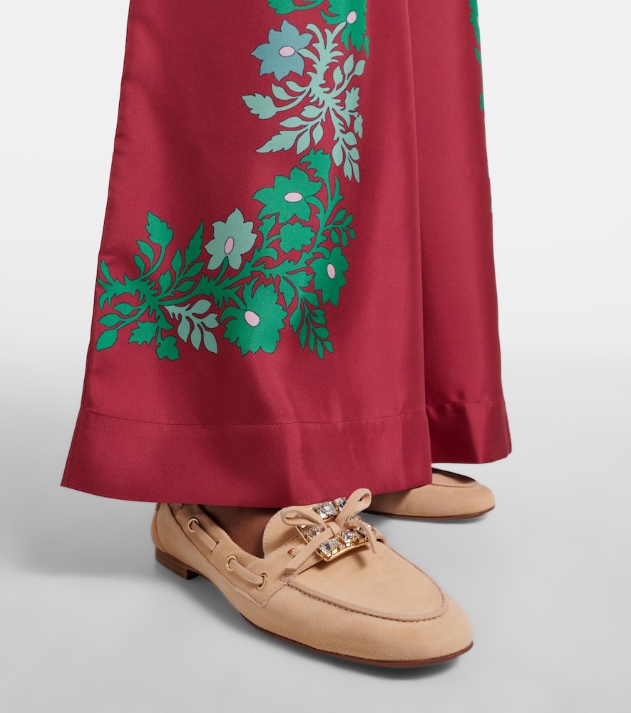 Roger Vivier Boat Strass embellished suede boat shoes