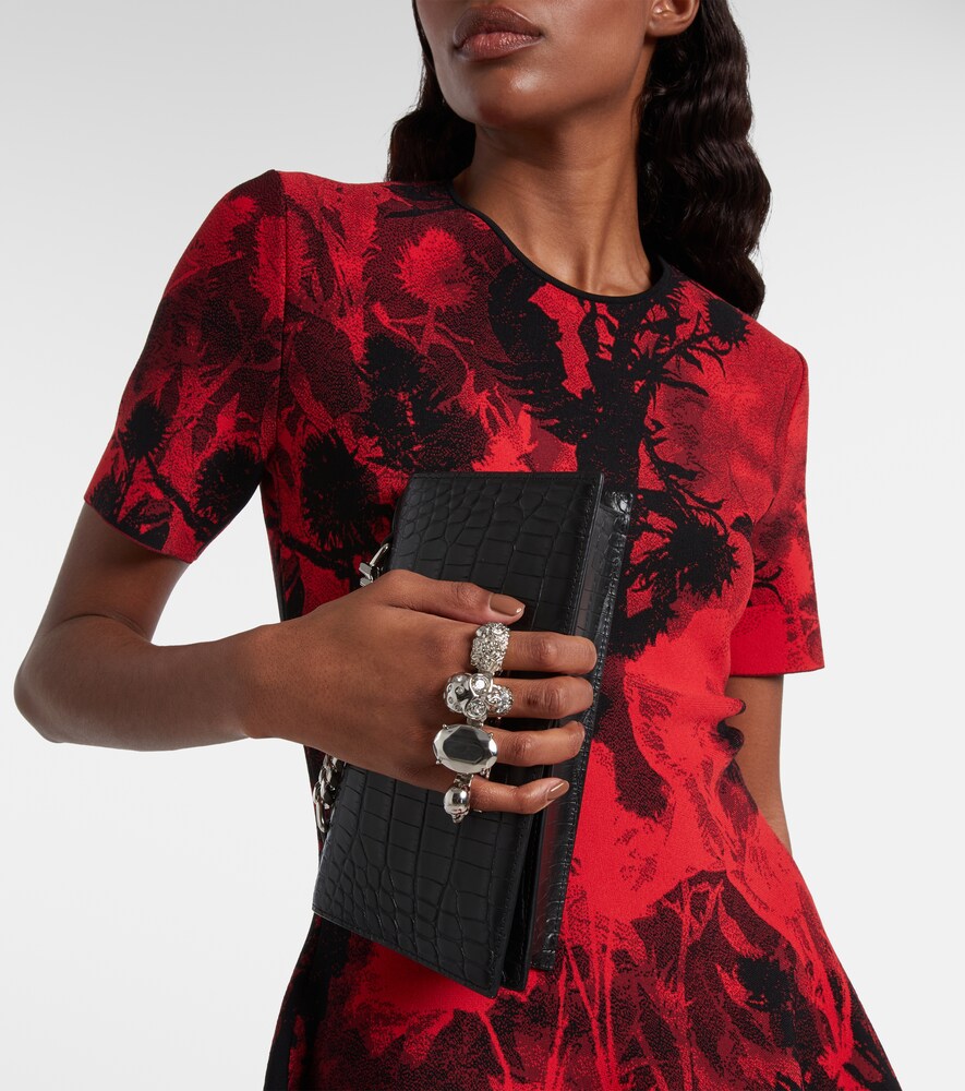  Mcqueen Mcqueen Jewelled Mini Leather Shoulder Bag 