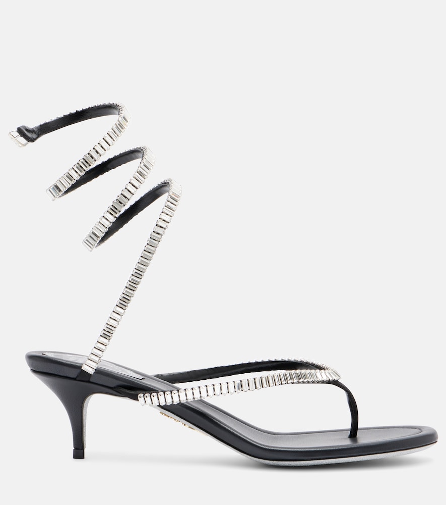  Rene Caovilla Rene Caovilla Verzierte Sandalen Aus Satin 