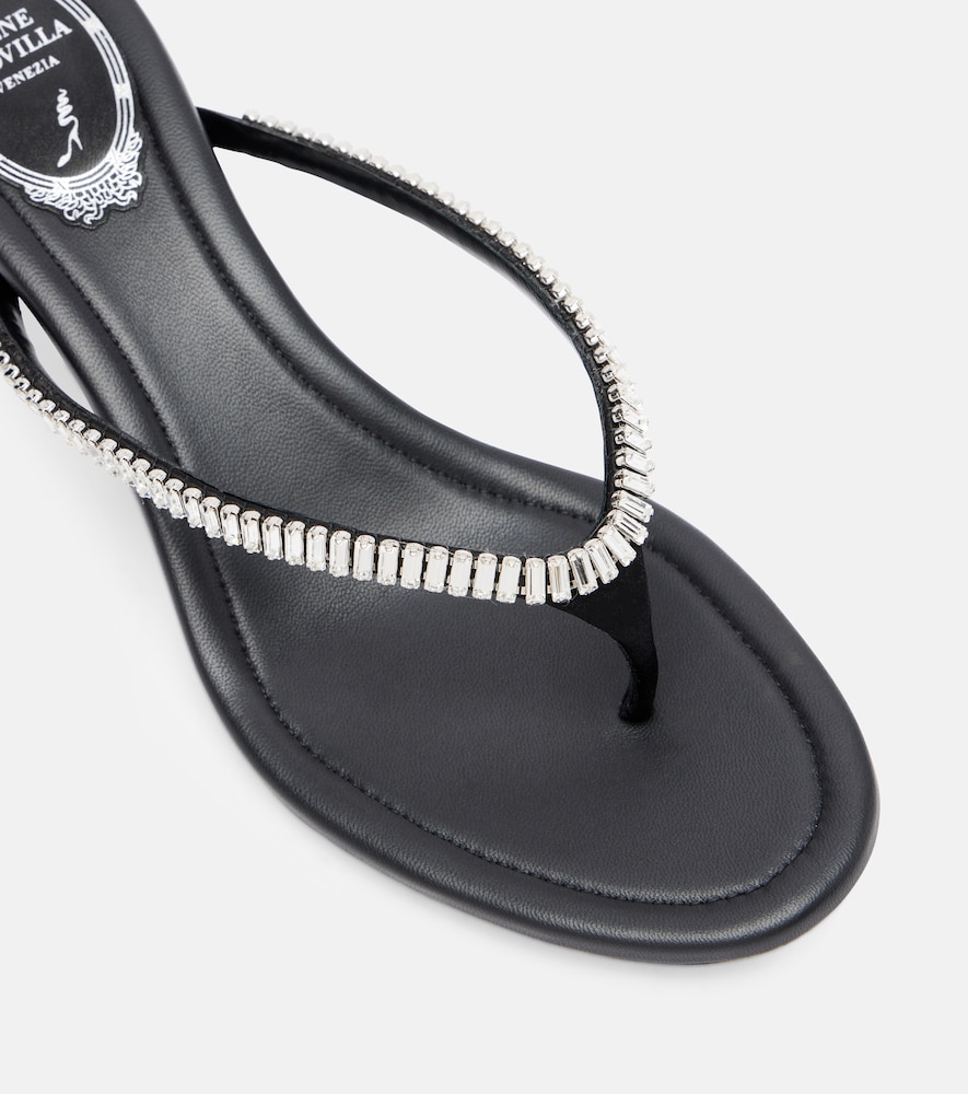  Rene Caovilla Rene Caovilla Verzierte Sandalen Aus Satin 
