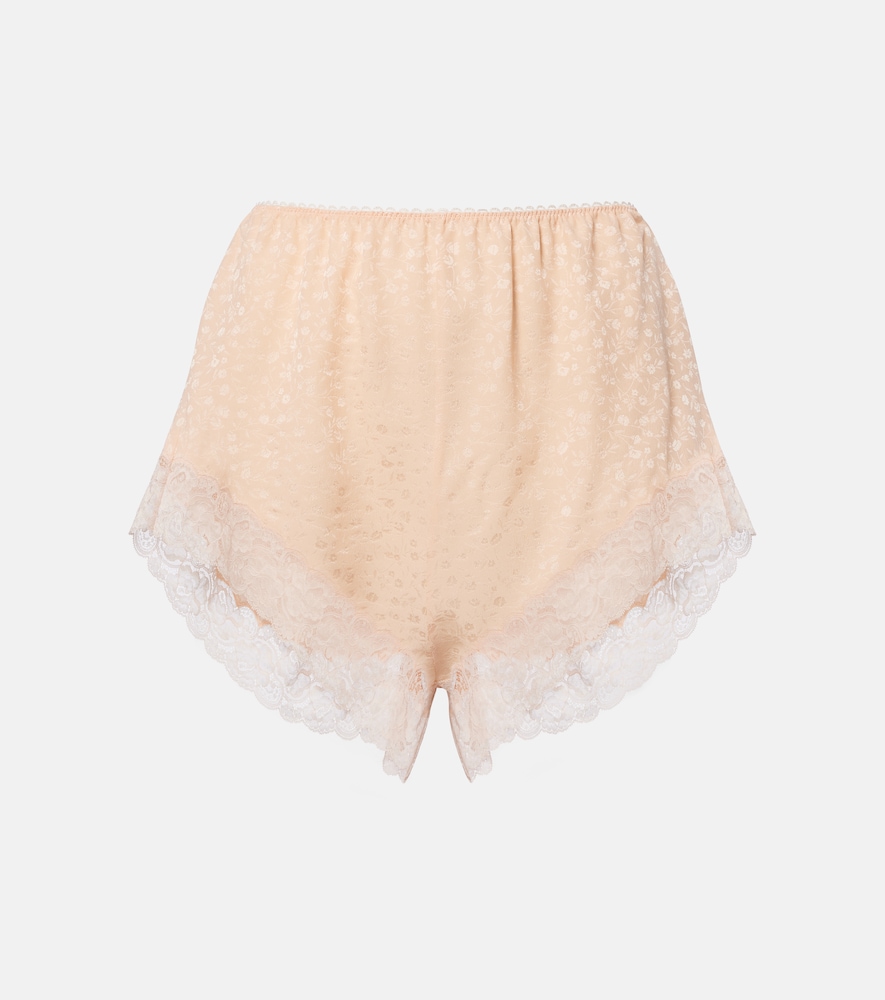 Chloé Shorts aus Seiden-Jacquard mit Spitze