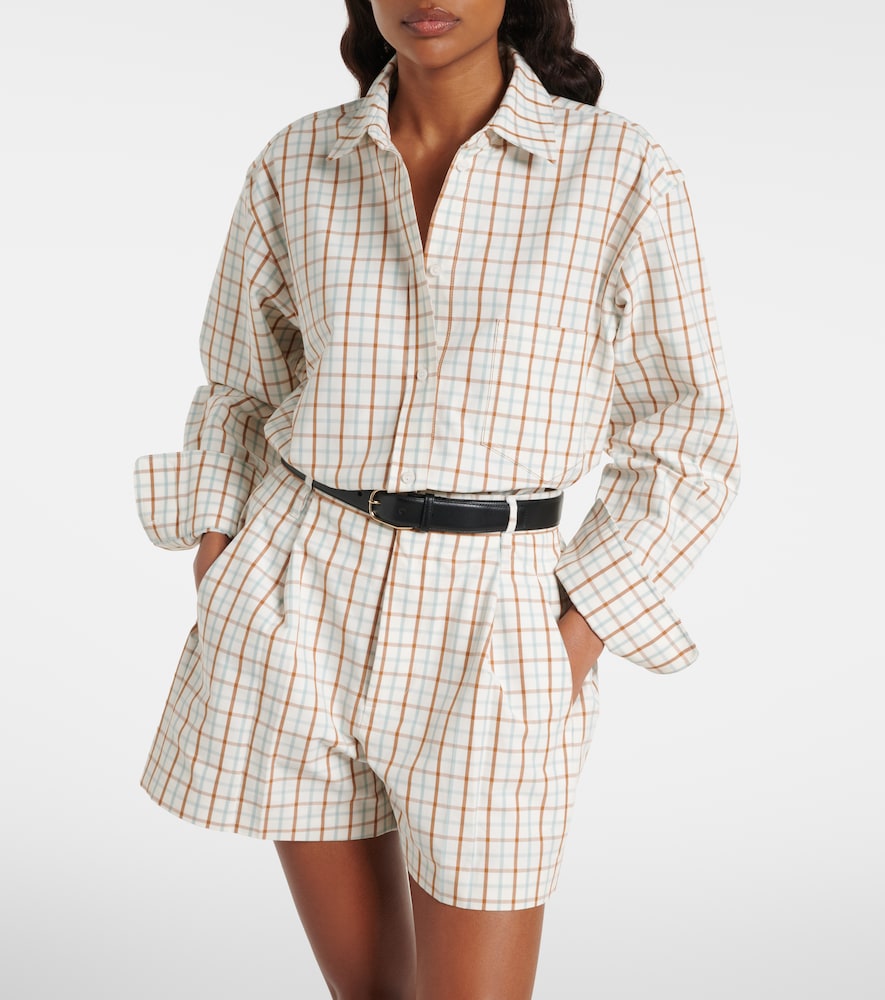 Victoria Beckham Ellis checked cotton shirt