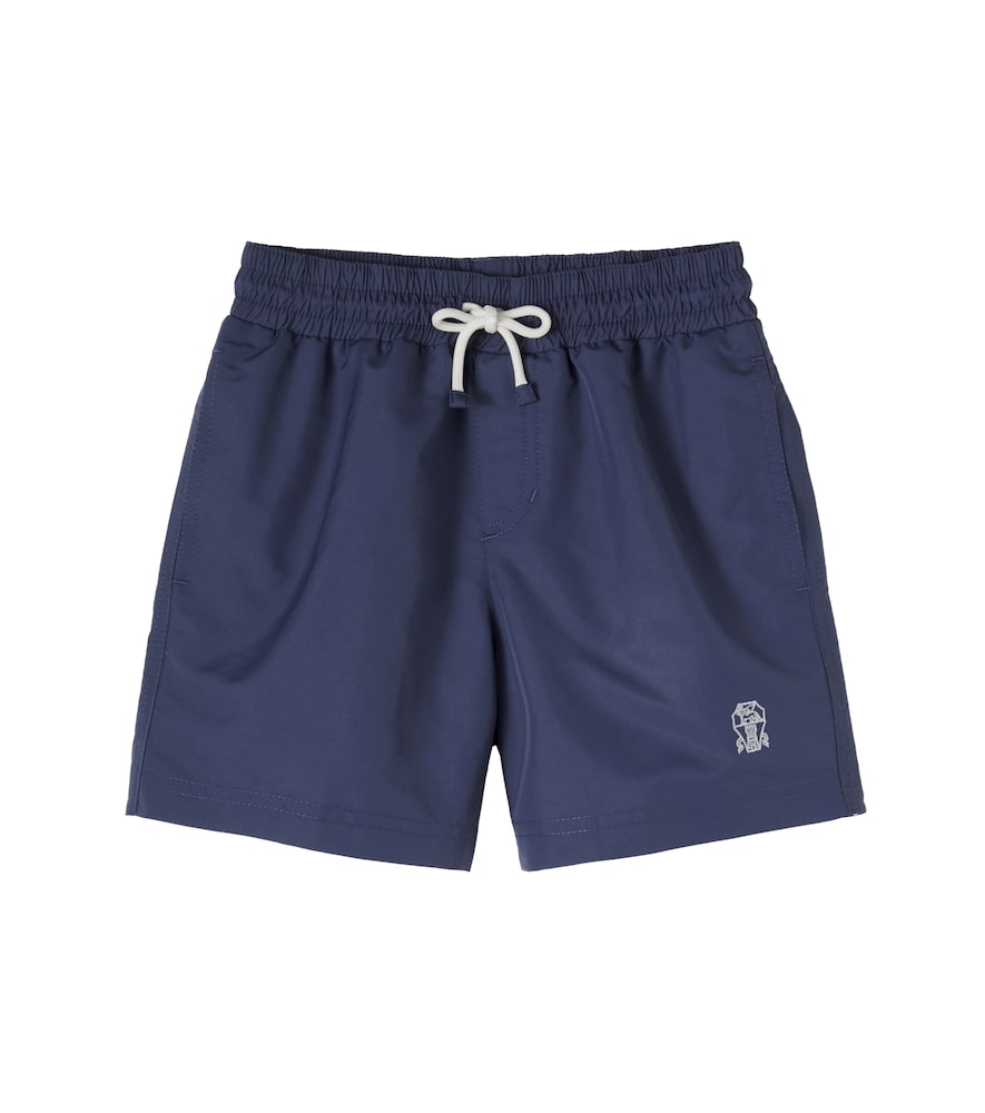 Brunello Cucinelli Kids Logo swim trunks　Brunello Cucinelli キッズ ロゴ スイムトランクス Brunello