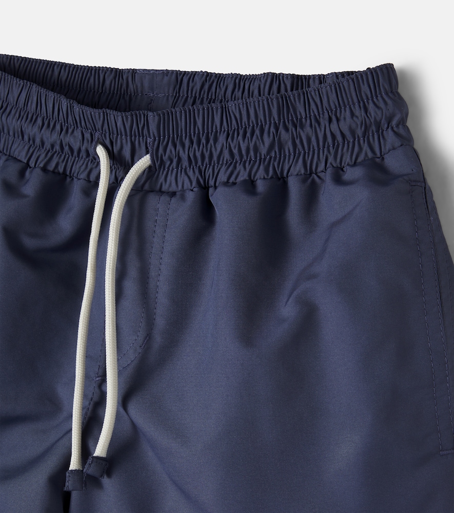  Brunello Cucinelli Kids Brunello Cucinelli Kids Logo Swim Trunks 