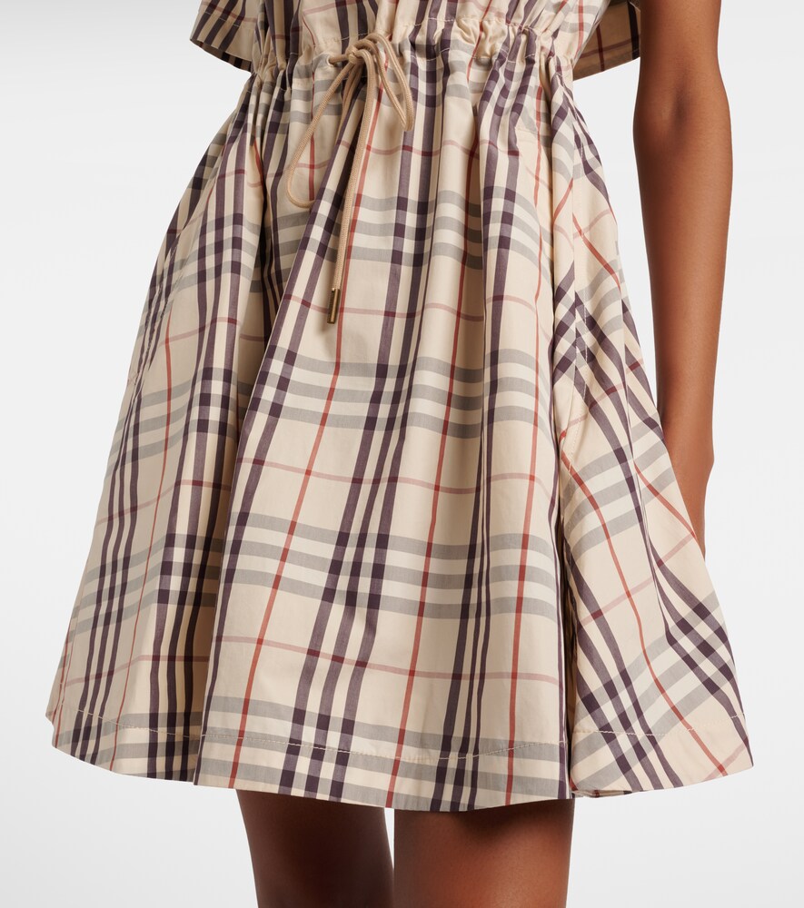  Burberry Burberry Minikleid Burberry Check Aus Baumwolle 