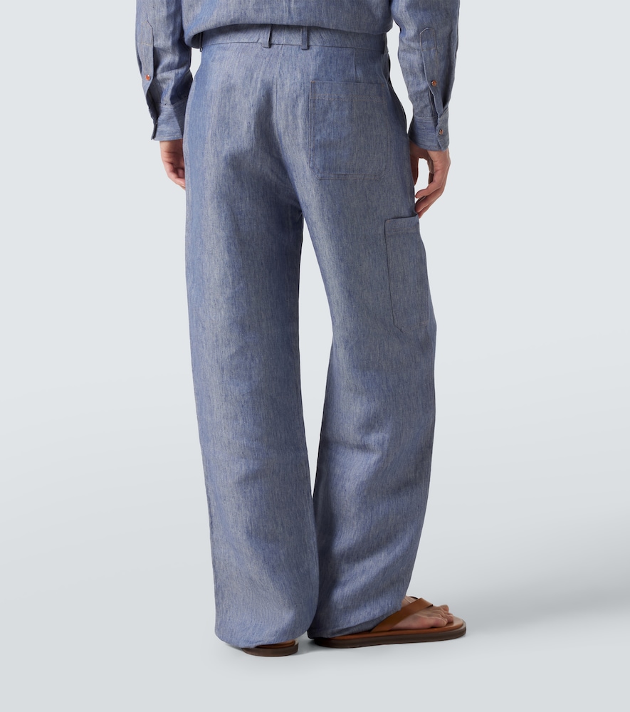  God's True Cashmere God's True Cashmere Wide-leg Jeans Aus Leinen Mit Karneol 