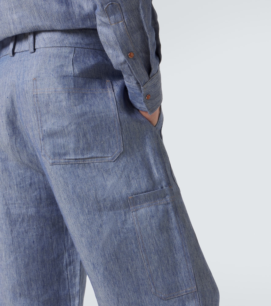  God's True Cashmere God's True Cashmere Wide-leg Jeans Aus Leinen Mit Karneol 