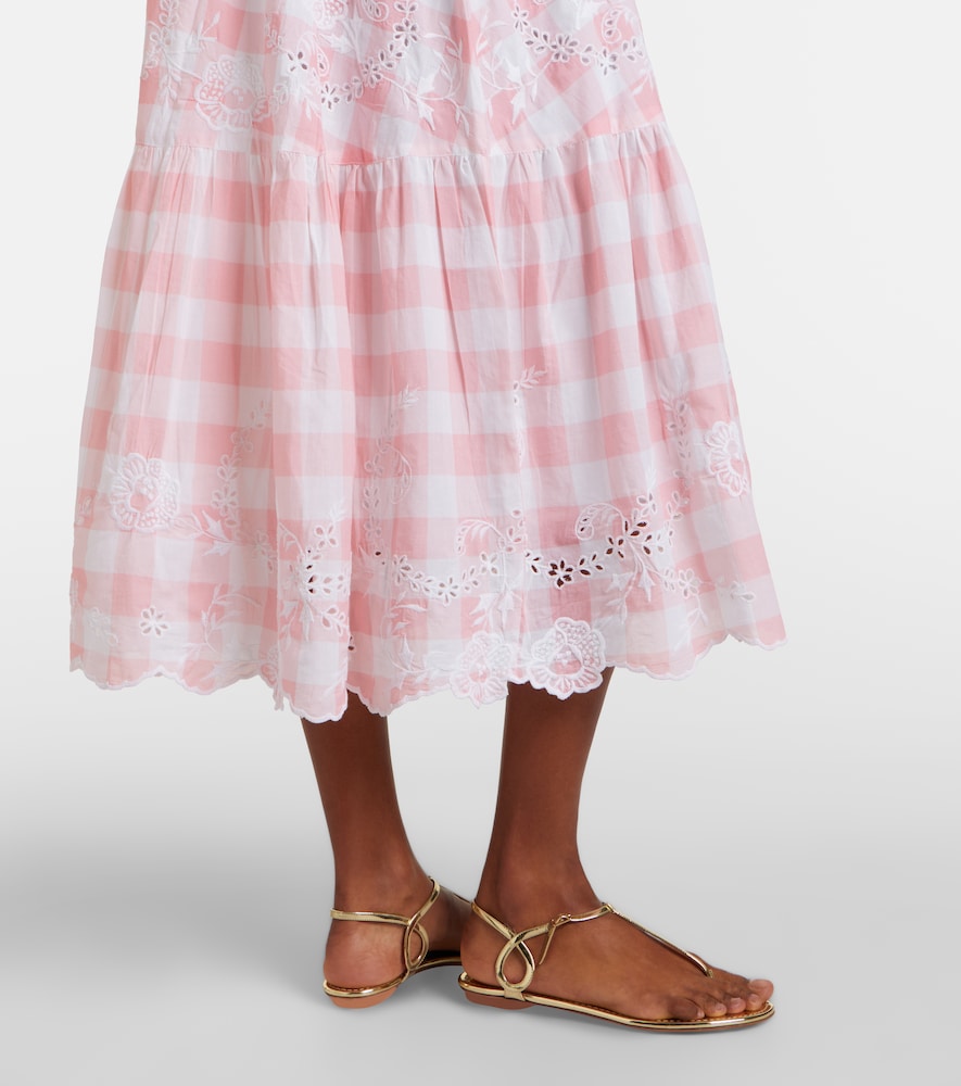  Juliet Dunn Juliet Dunn Besticktes Midikleid Aus Baumwolle 