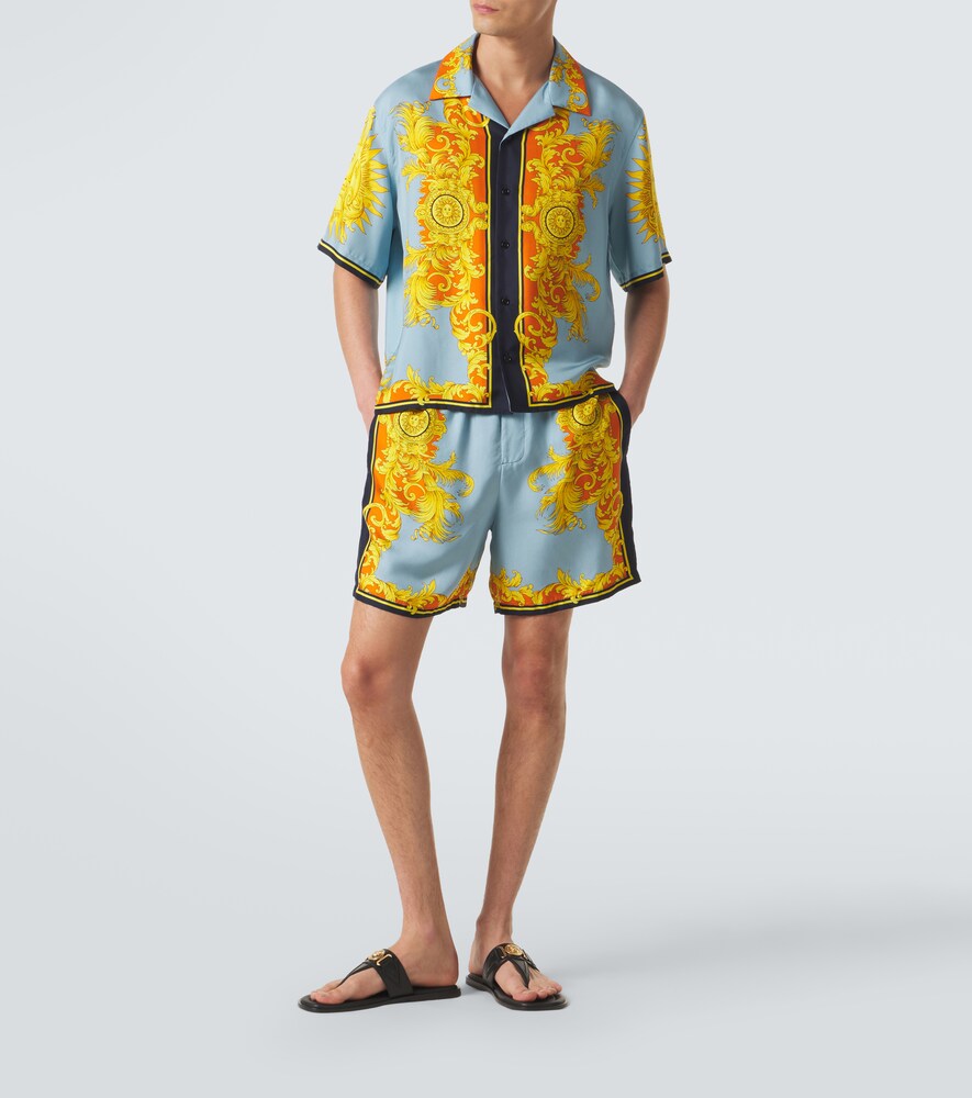  Versace Versace Camisa De Seda Estampada 