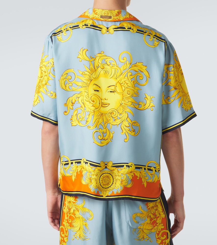  Versace Versace Camisa De Seda Estampada 