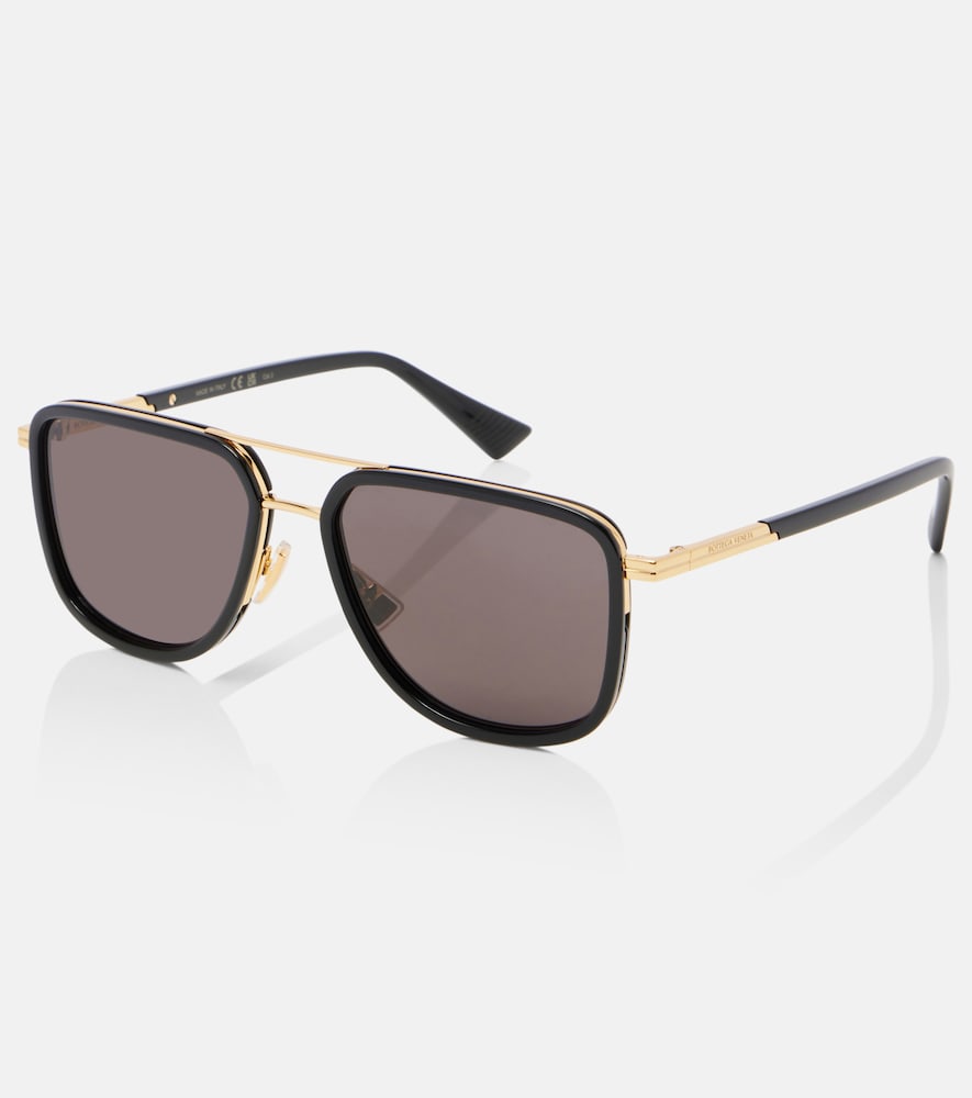  Bottega Veneta Bottega Veneta Metal Combi Aviator Sunglasses 