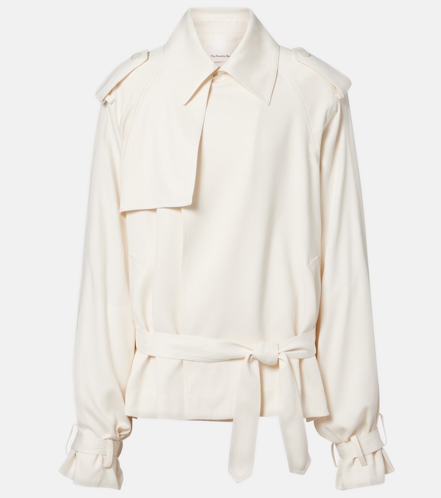 The Frankie Shop Elva cropped trench coat