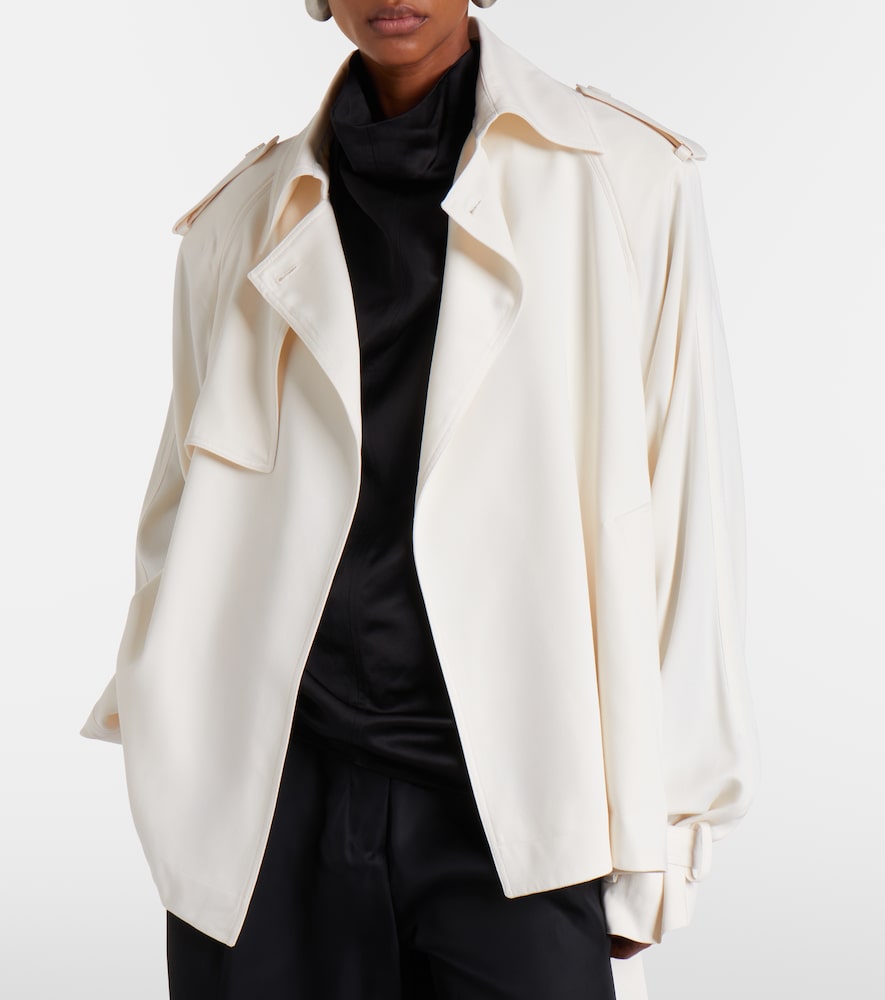 The Frankie Shop Elva cropped trench coat