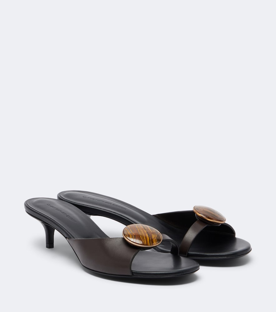 Mules Aura Quartz in pelle
