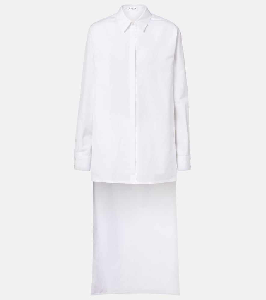 Alaïa Camicia asimmetrica in popeline di cotone