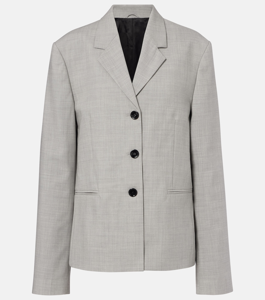 Toteme Women's Grey Wool Blazer UK Size 14 - Mytheresa