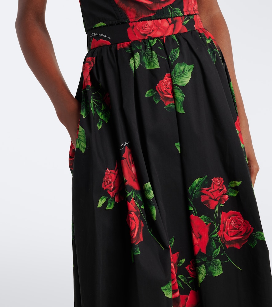 Dolce&Gabbana Floral Cotton Poplin Midi