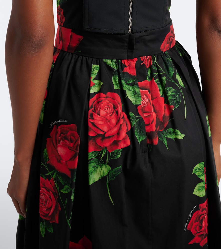 Dolce&Gabbana Floral Cotton Poplin Midi
