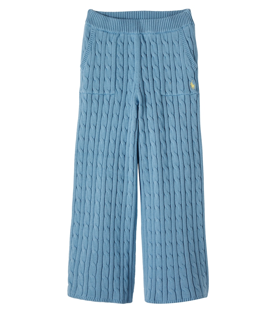 Pantaloni in cotone a trecce