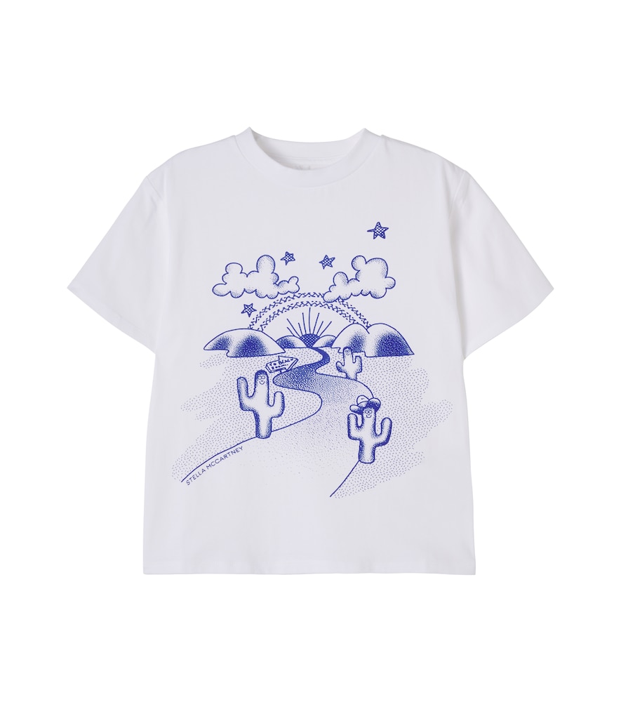 T-shirt in jersey di cotone con stampa