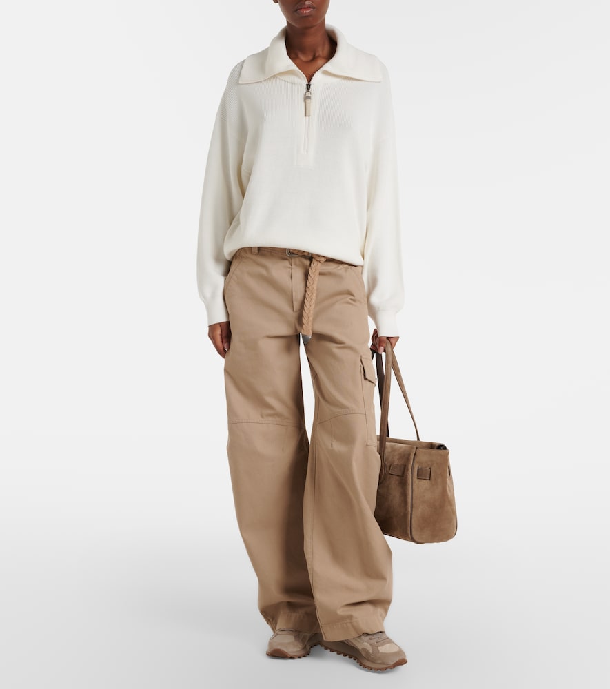 Shearling-Trimmed Sneakers