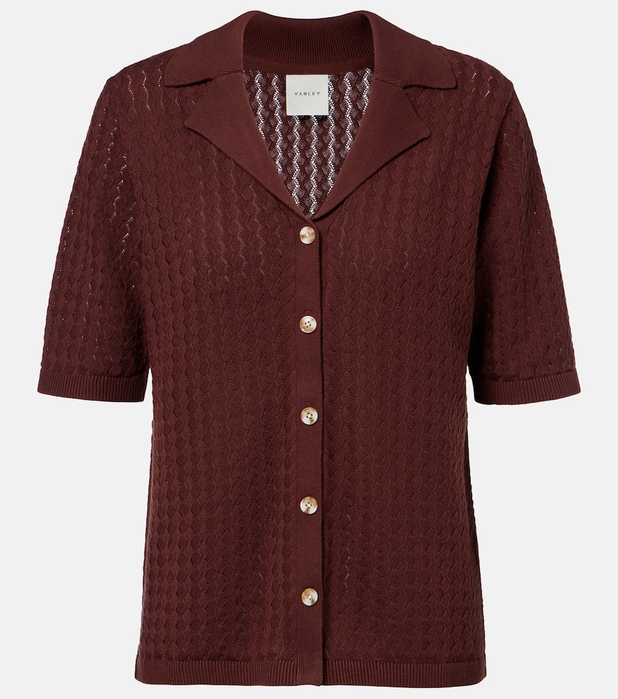 Camicia Madelene in cotone pointelle