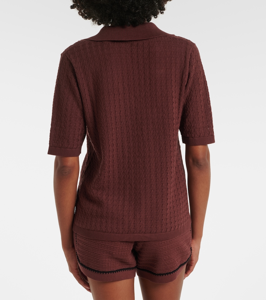 Varley Madelene pointelle cotton shirt | Thumbnail 4