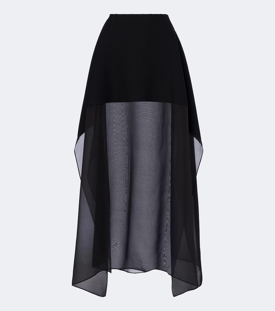Gonna lunga in maglia con seta